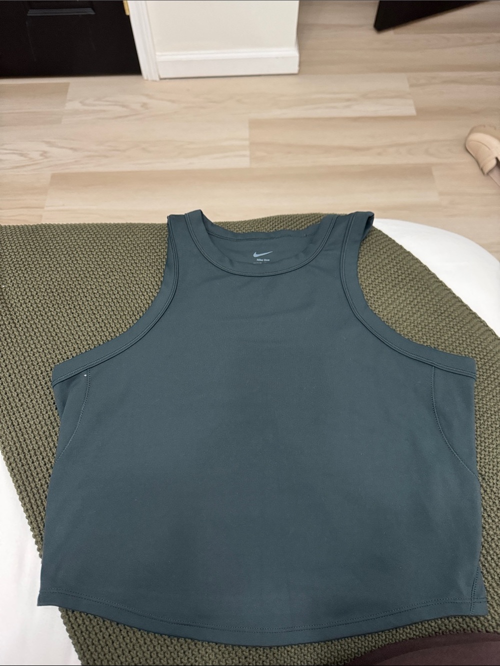 Nike Women's Slate Green Athletic Tank Top